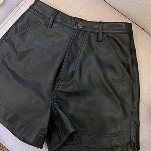Free People Leather Shorts